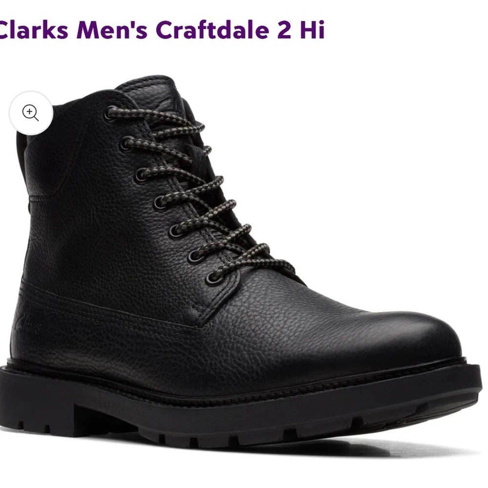 Clarks Men's Black Leather Boots